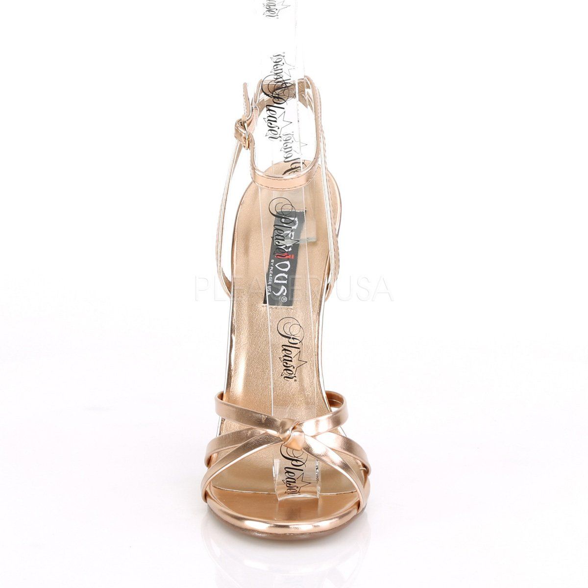 DOMINA-108 Rose Gold Metallic PU Devious