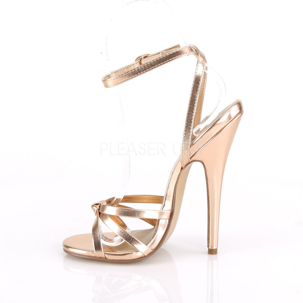 DOMINA-108 Rose Gold Metallic PU Devious