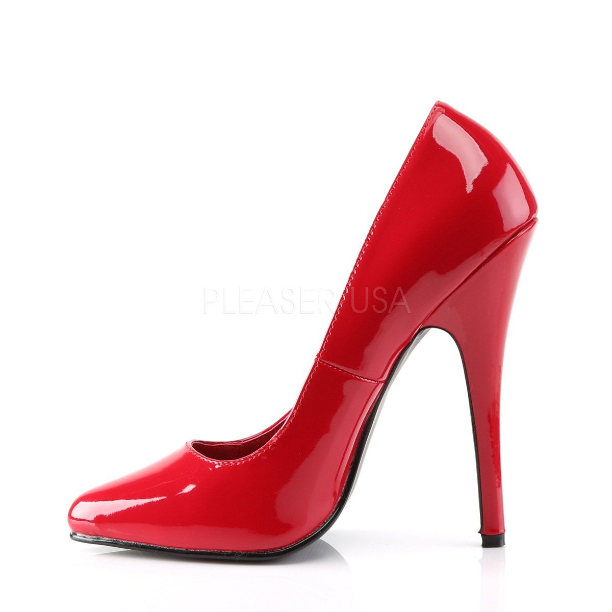 DOMINA-420 Red Patent Devious