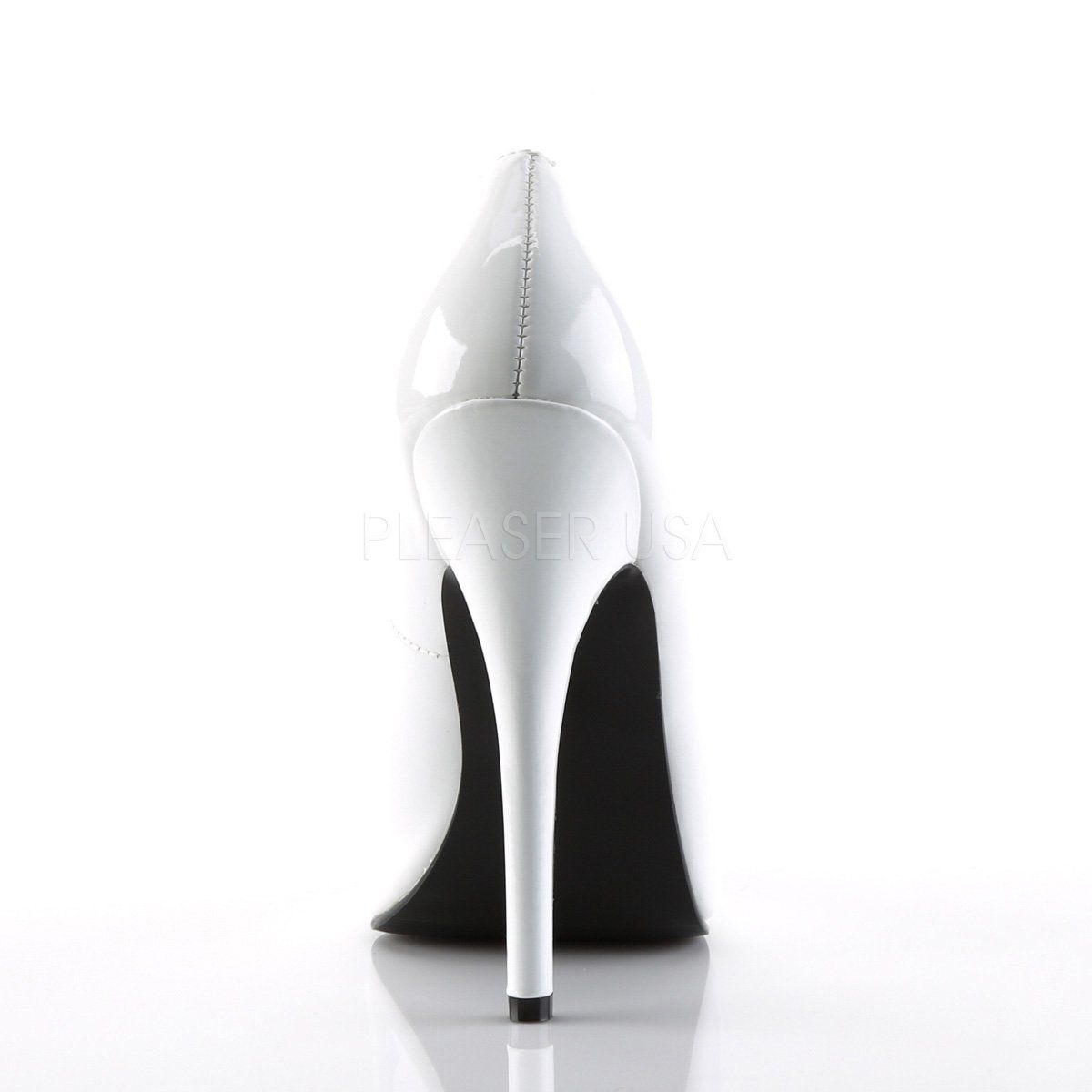 DOMINA-420 White Patent Devious