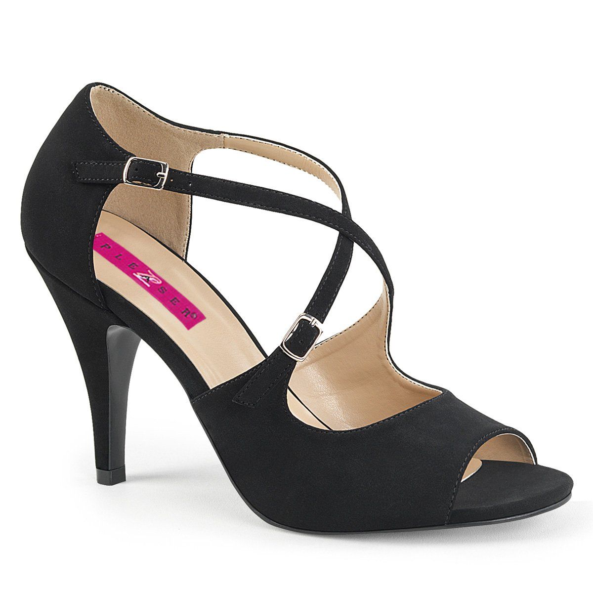 DREAM-412 Black Nubuck Pleaser Pink Label