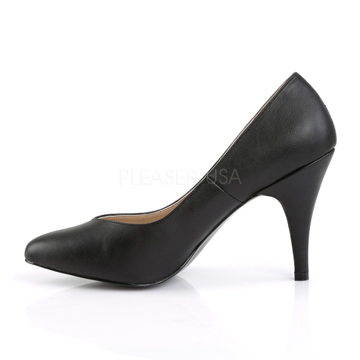 DREAM-420 Black Faux Leather Pleaser Pink Label
