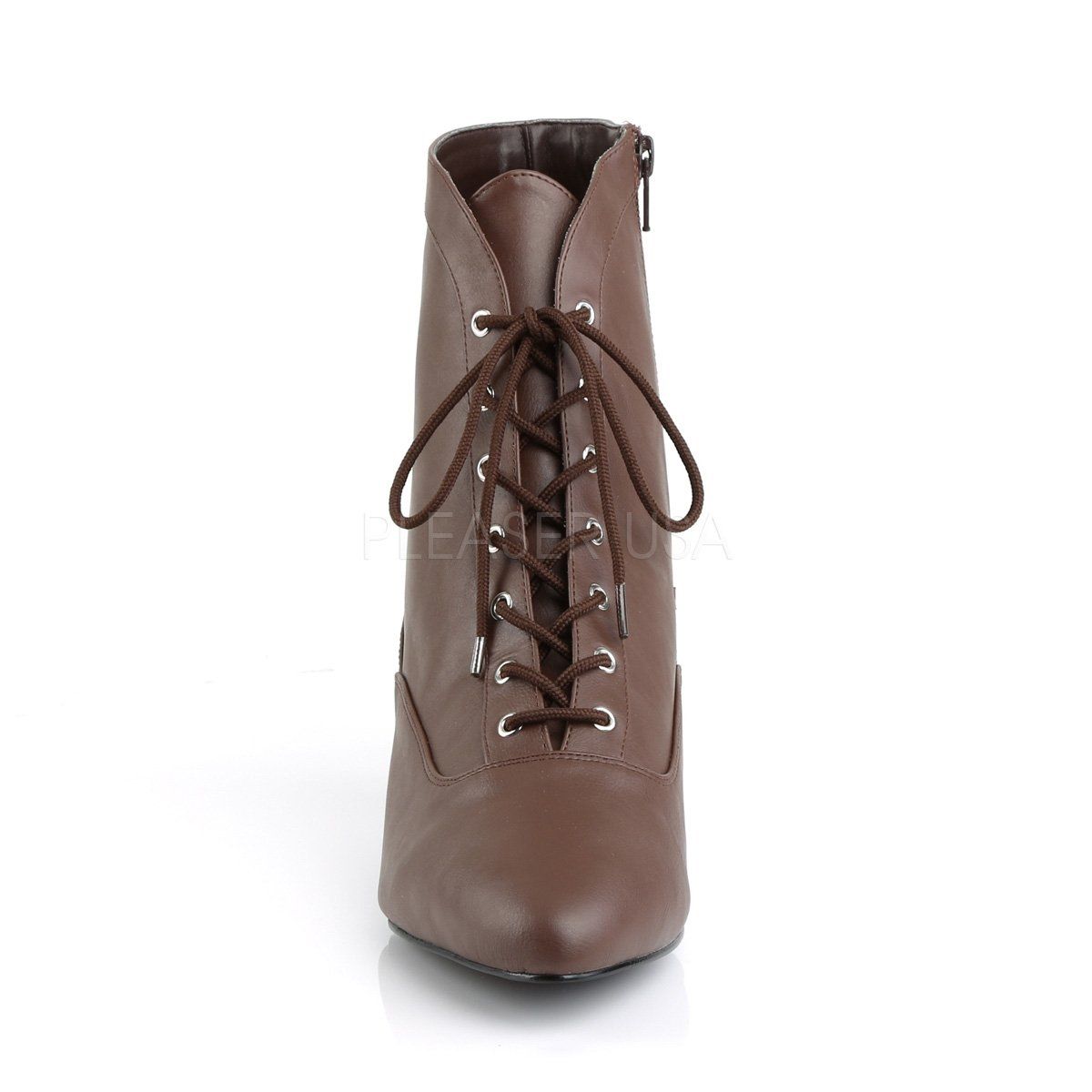 FAB-1005 Brown Faux Leather Pleaser Pink Label