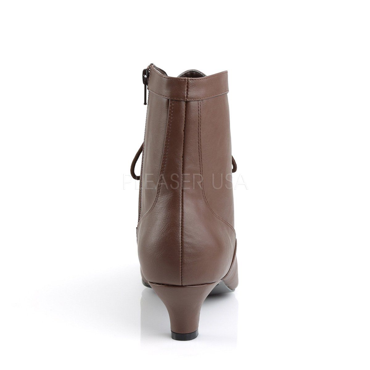 FAB-1005 Brown Faux Leather Pleaser Pink Label
