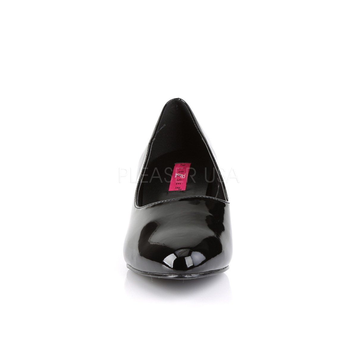 FAB-420 Black Pat Pleaser Pink Label