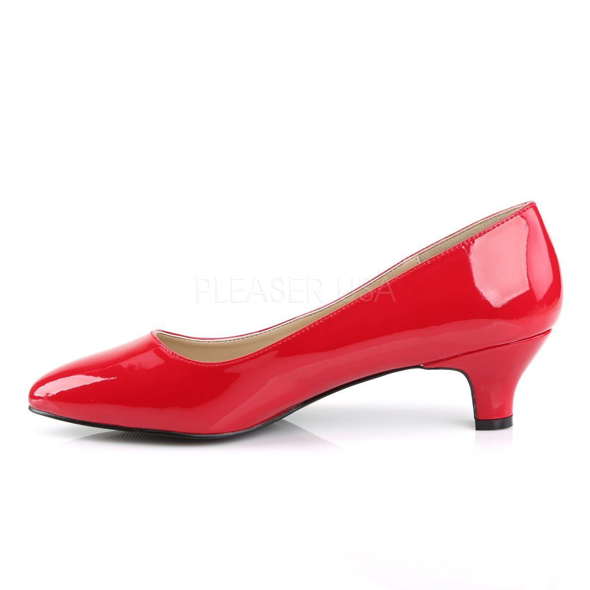 FAB-420 Red Pat Pleaser Pink Label