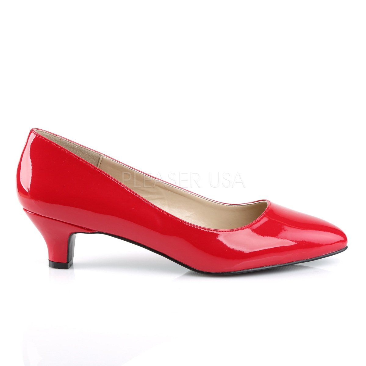 FAB-420 Red Pat Pleaser Pink Label