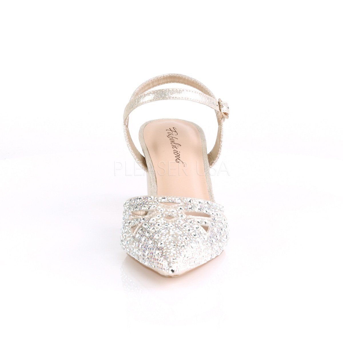 FAYE-06 Champagne Shimmering Fabric Fabulicious