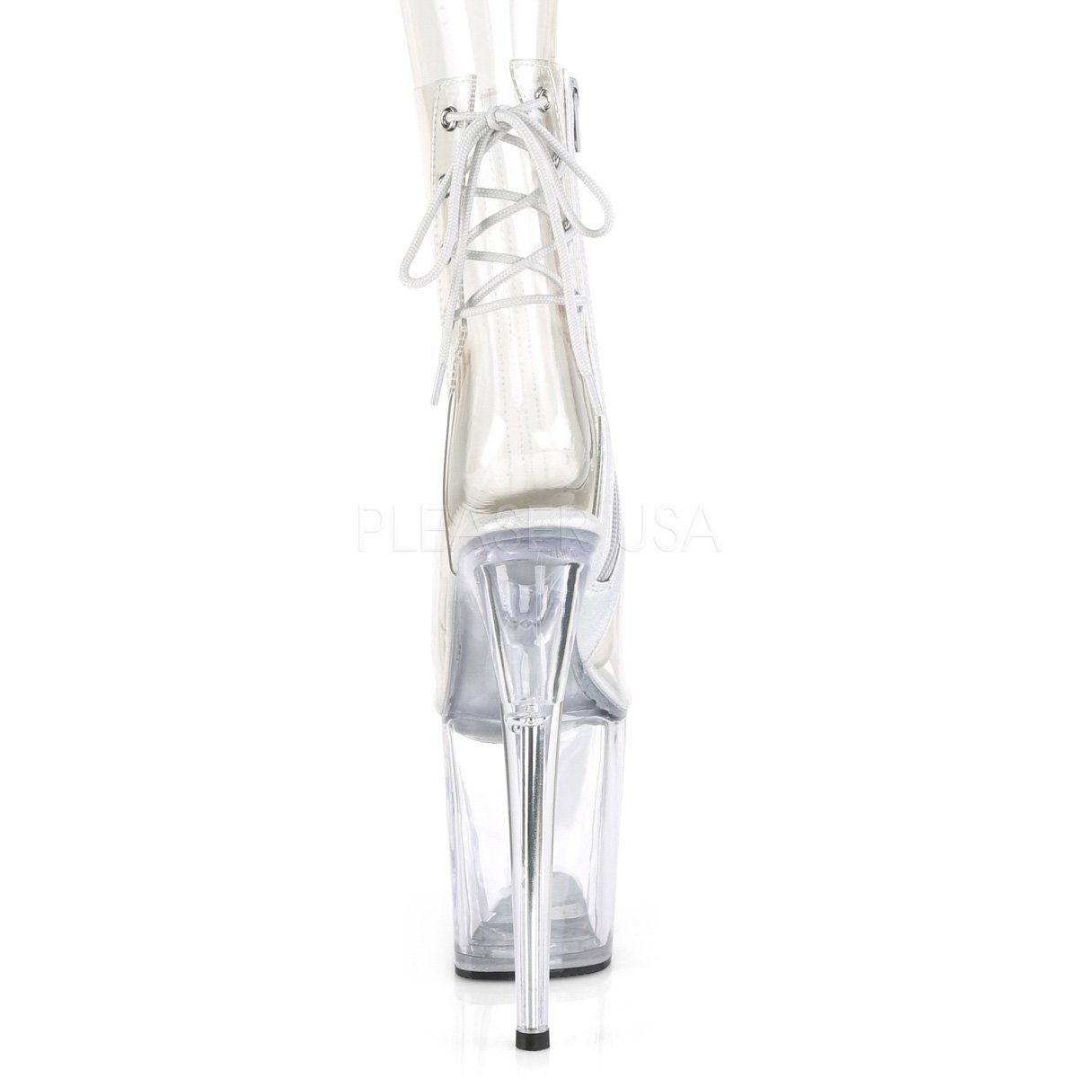 FLAMINGO-1018C Clear Ankle Boot Pleaser