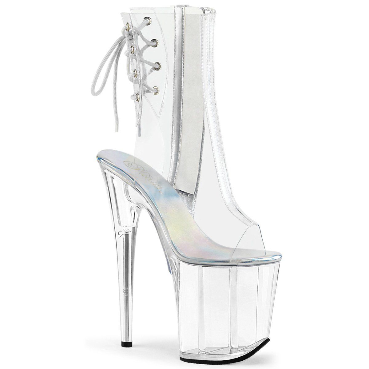 FLAMINGO-1018C Clear Ankle Boot Pleaser
