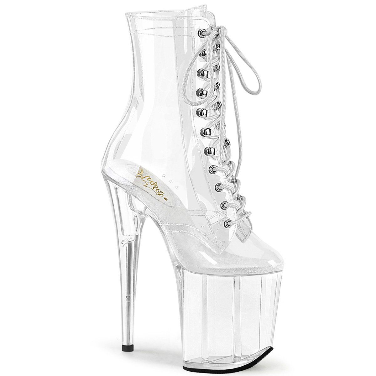 FLAMINGO-1020C Clear Ankle Boot Pleaser