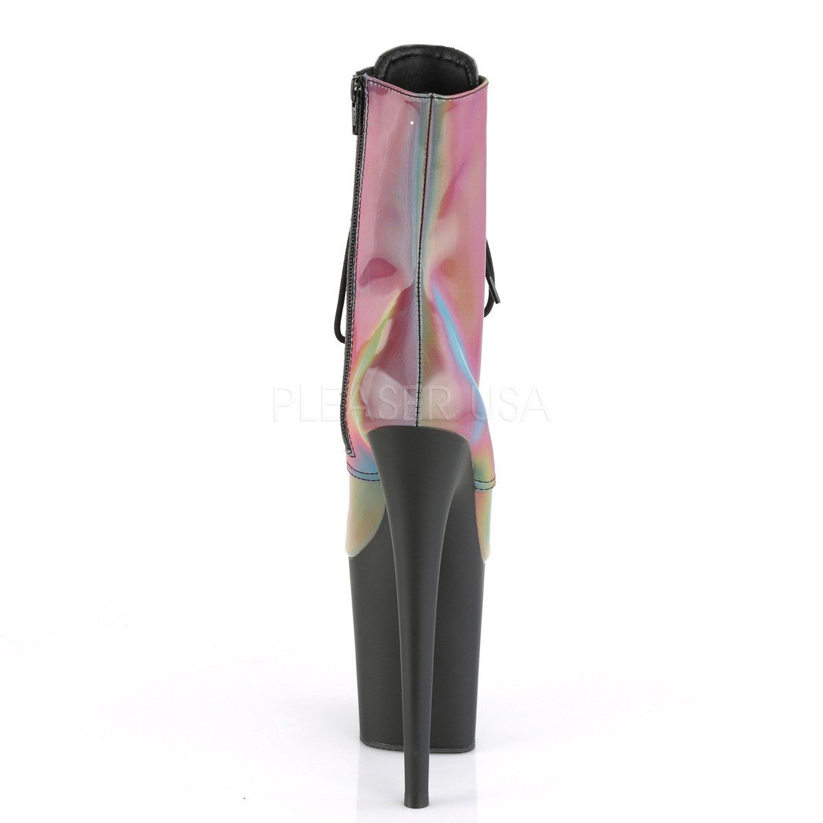 FLAMINGO-1020REFL Rainbow Reflective Ankle Boot Pleaser