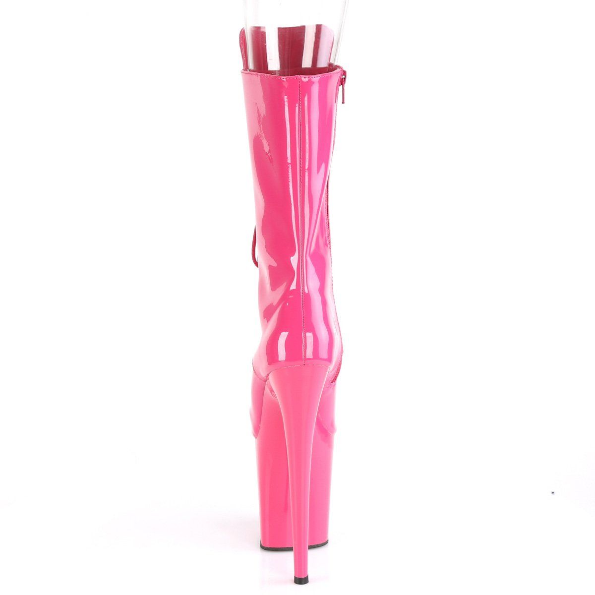 FLAMINGO-1051 Hot Pink Patent Mid-Calf Boot Pleaser