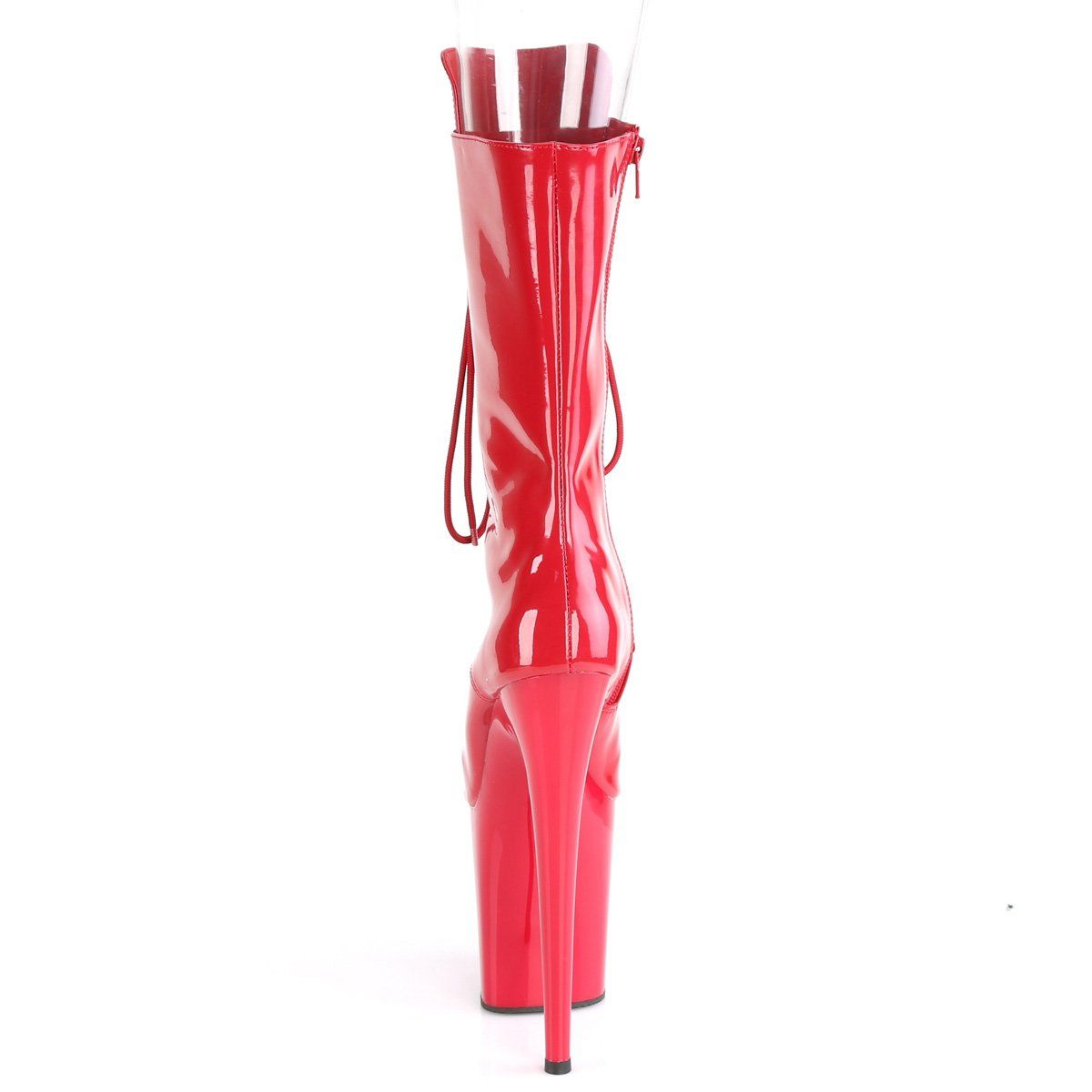 FLAMINGO-1051 Red Patent Mid-Calf Boot Pleaser