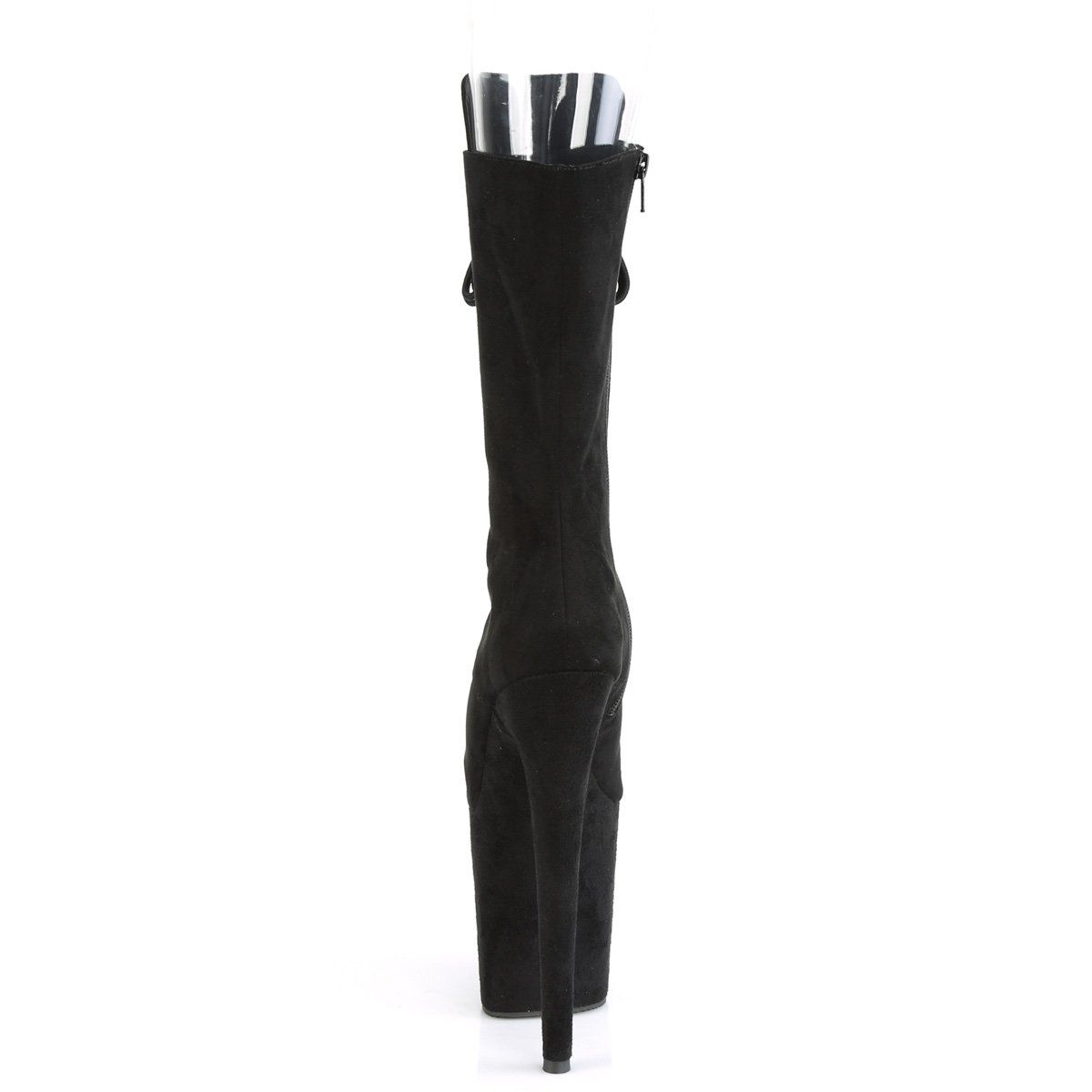 FLAMINGO-1051FS Black Faux Suede/Black Faux Suede Mid-Calf Boot Pleaser