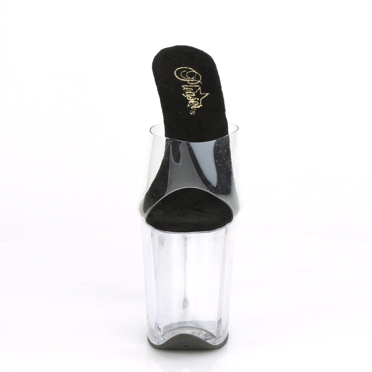 FLAMINGO-801 Clear-Black/Clear Slide Pleaser