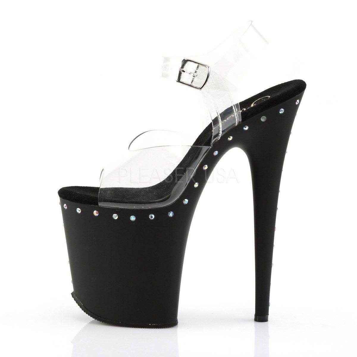 FLAMINGO-808ABLS Clear Platform Sandal Pleaser