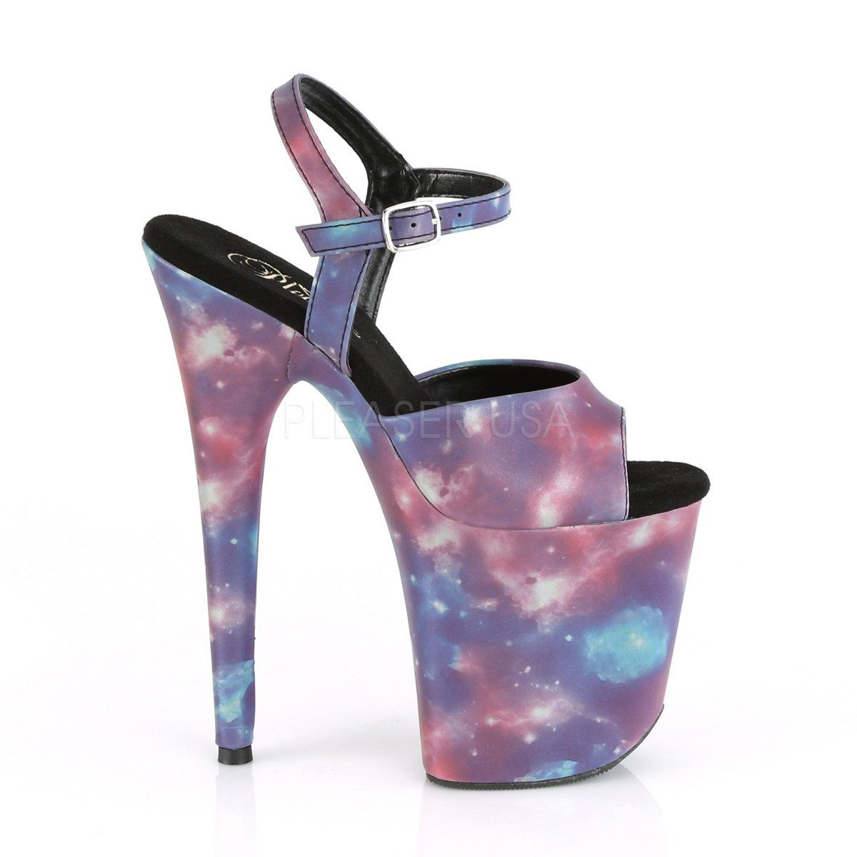 FLAMINGO-809REFL Purple-Blue Reflective/Purple-Blue Refl Platform Sandal Pleaser