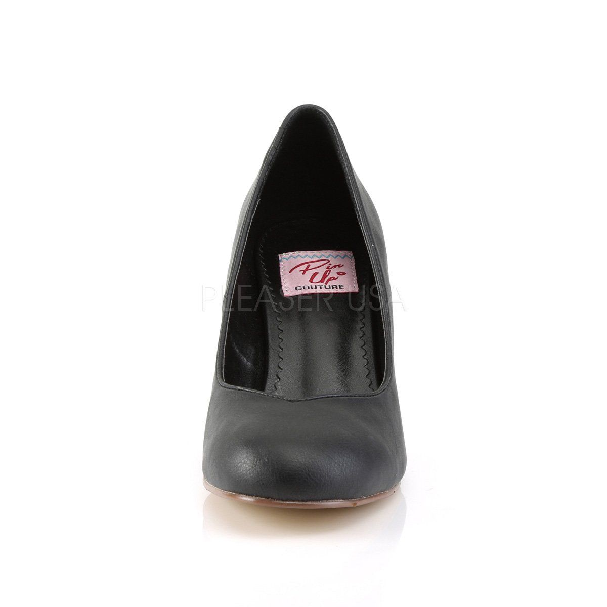 FLAPPER-40 Black Faux Leather Pin Up Couture