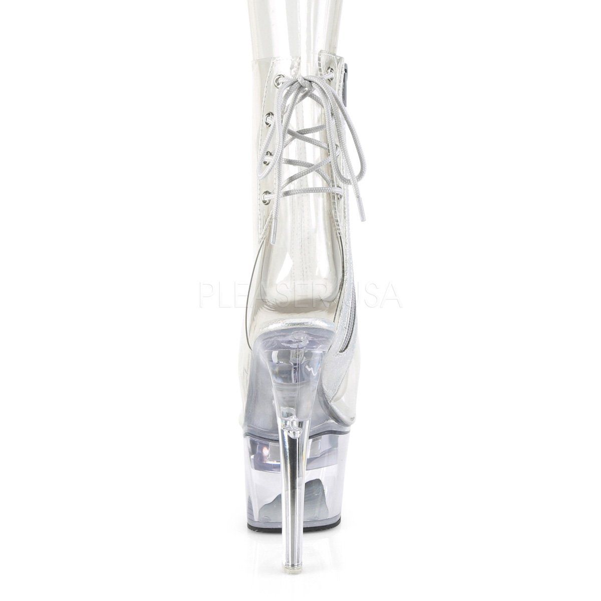 FLASHDANCE-1018C-7 Clear Ankle Boot Pleaser