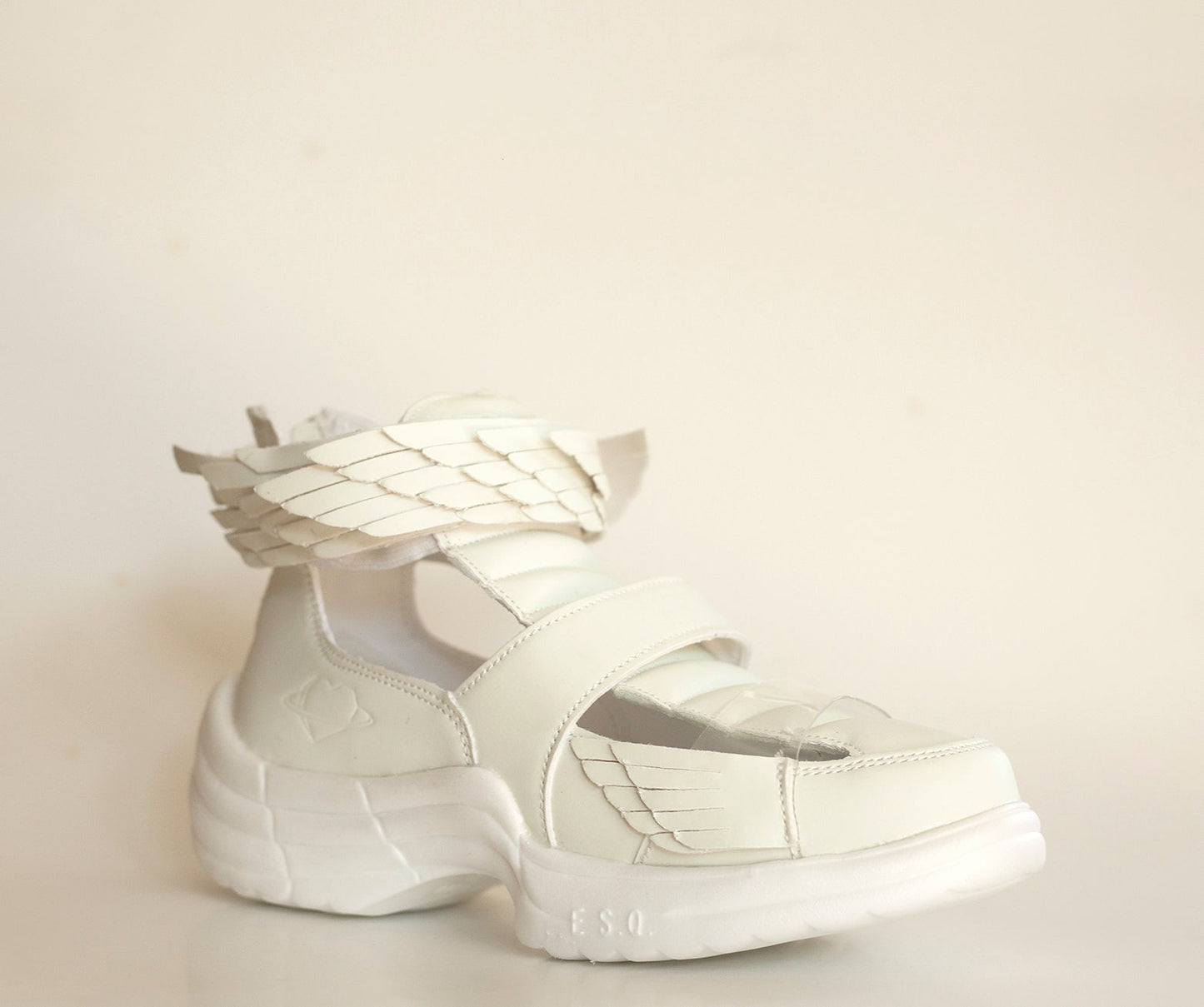FLYH HI Winged Sneaker White (UV Reactive)