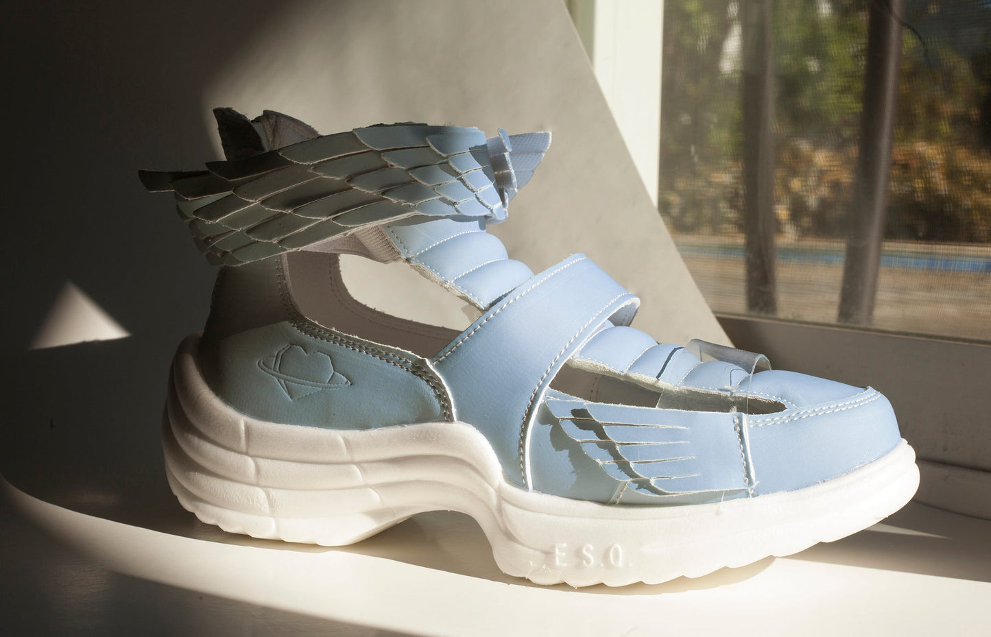 FLYH HI Winged Sneaker White (UV Reactive)