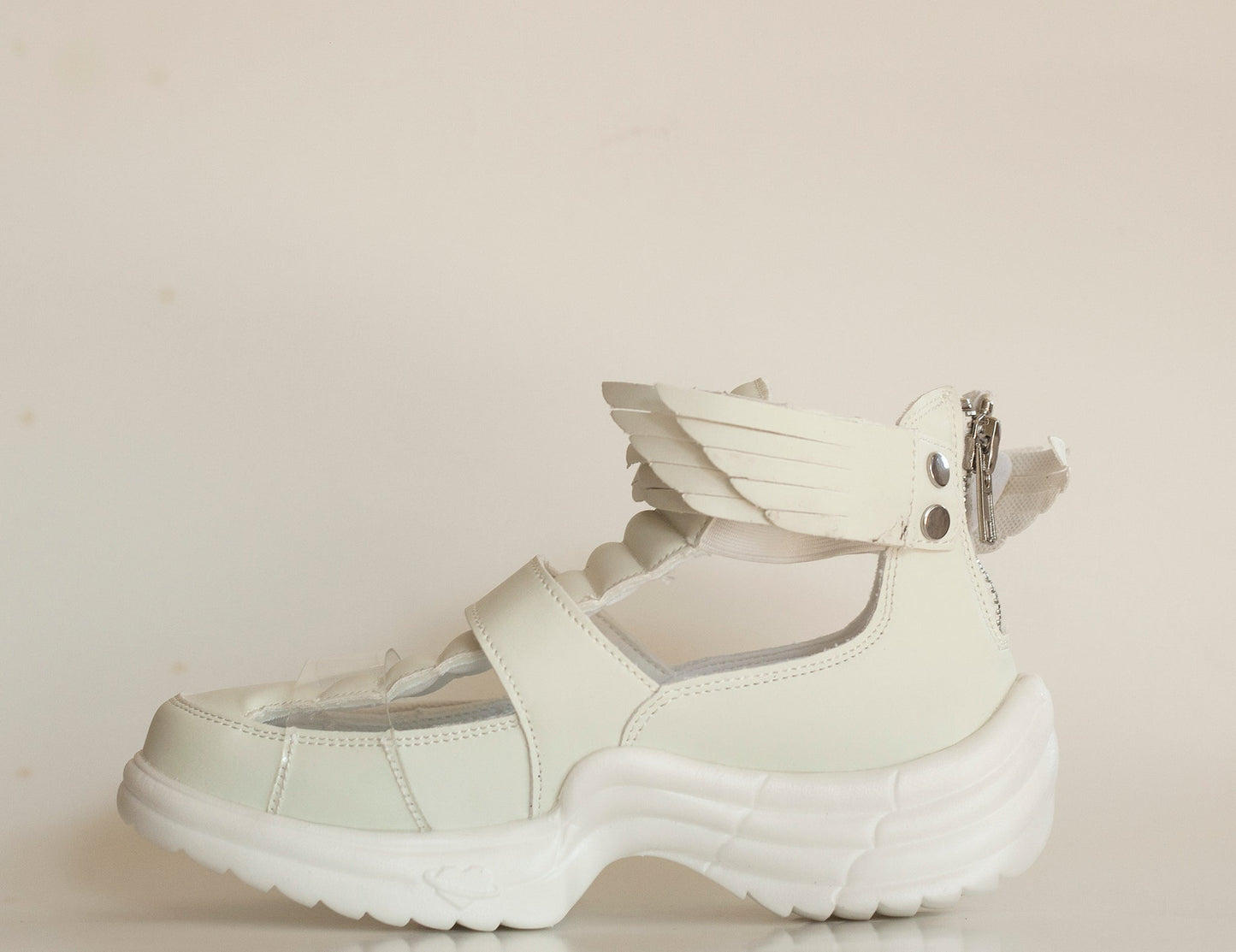 FLYH HI Winged Sneaker White (UV Reactive)