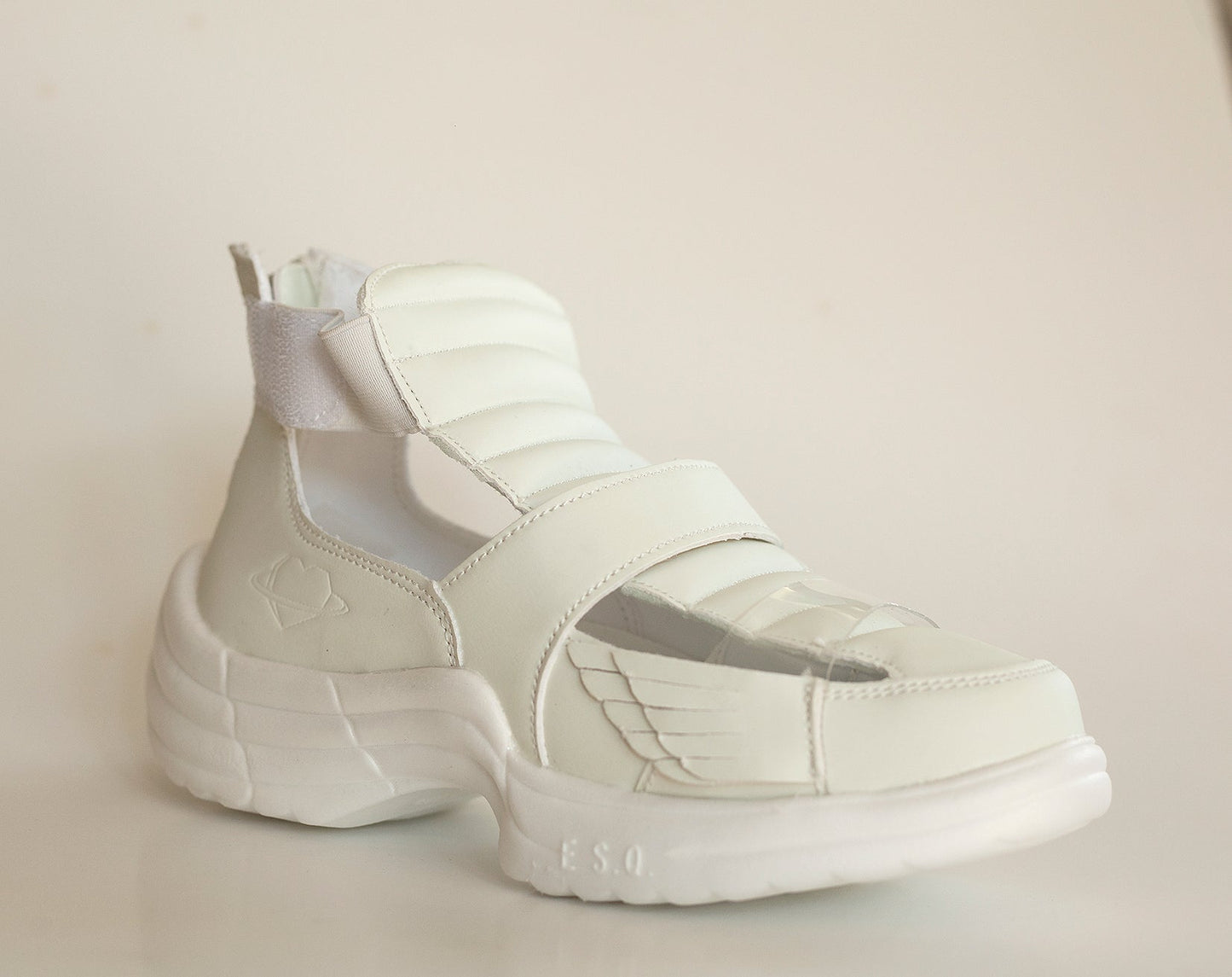 FLYH HI Winged Sneaker White (UV Reactive)