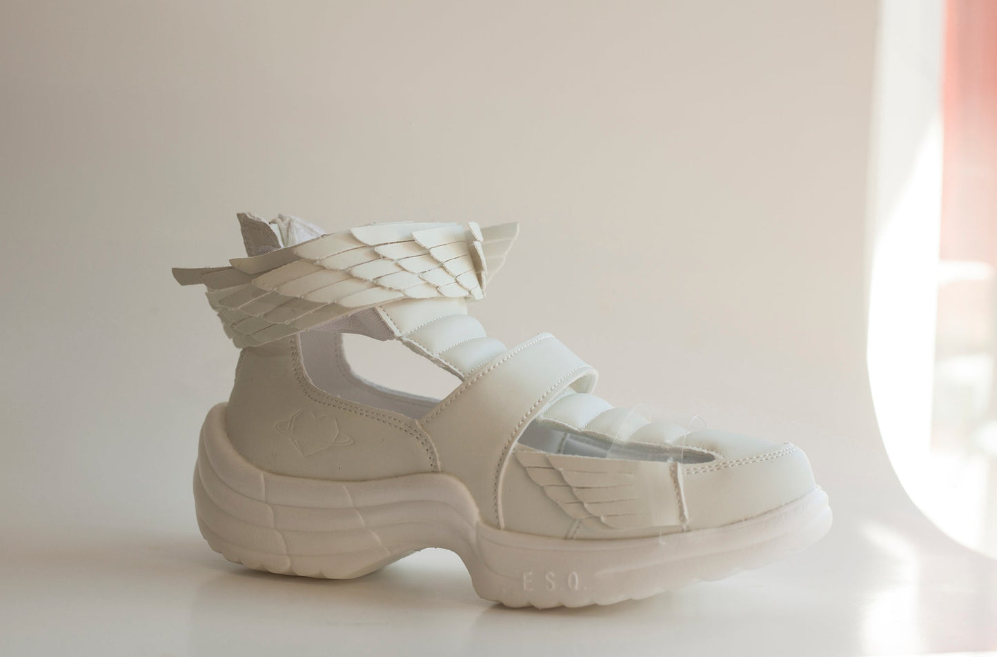 FLYH HI Winged Sneaker White (UV Reactive)