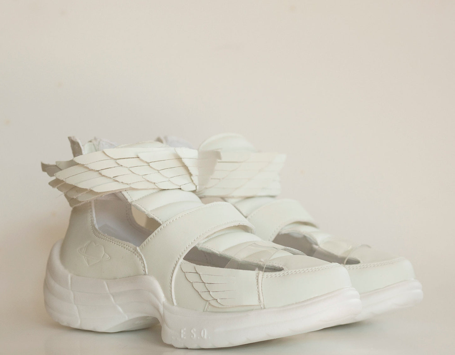 FLYH HI Winged Sneaker White (UV Reactive)