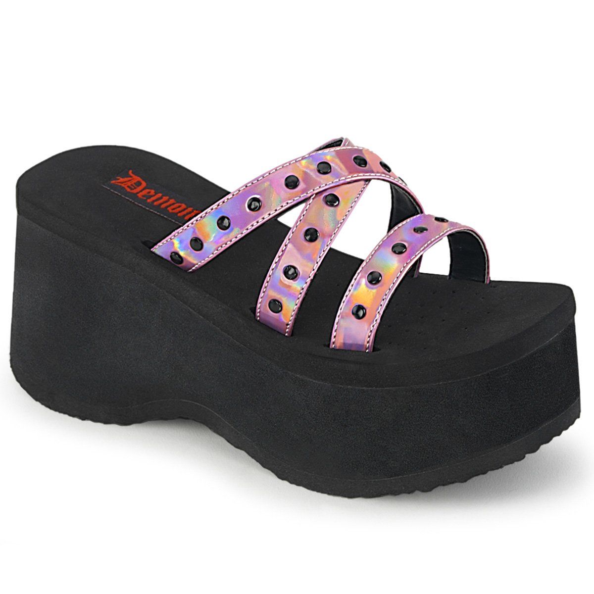 FUNN-19 Pink Hologram Sandal Demonia