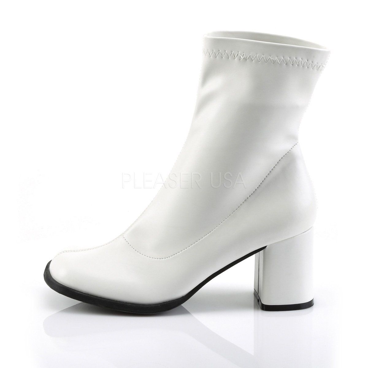 GOGO-150 White Stretch Pu Funtasma