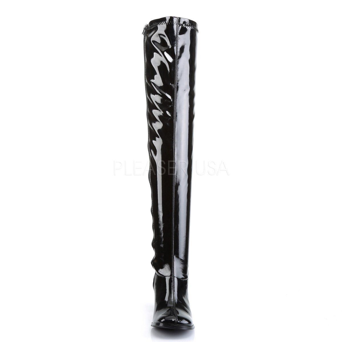GOGO-3000 Black Stretch Patent Funtasma