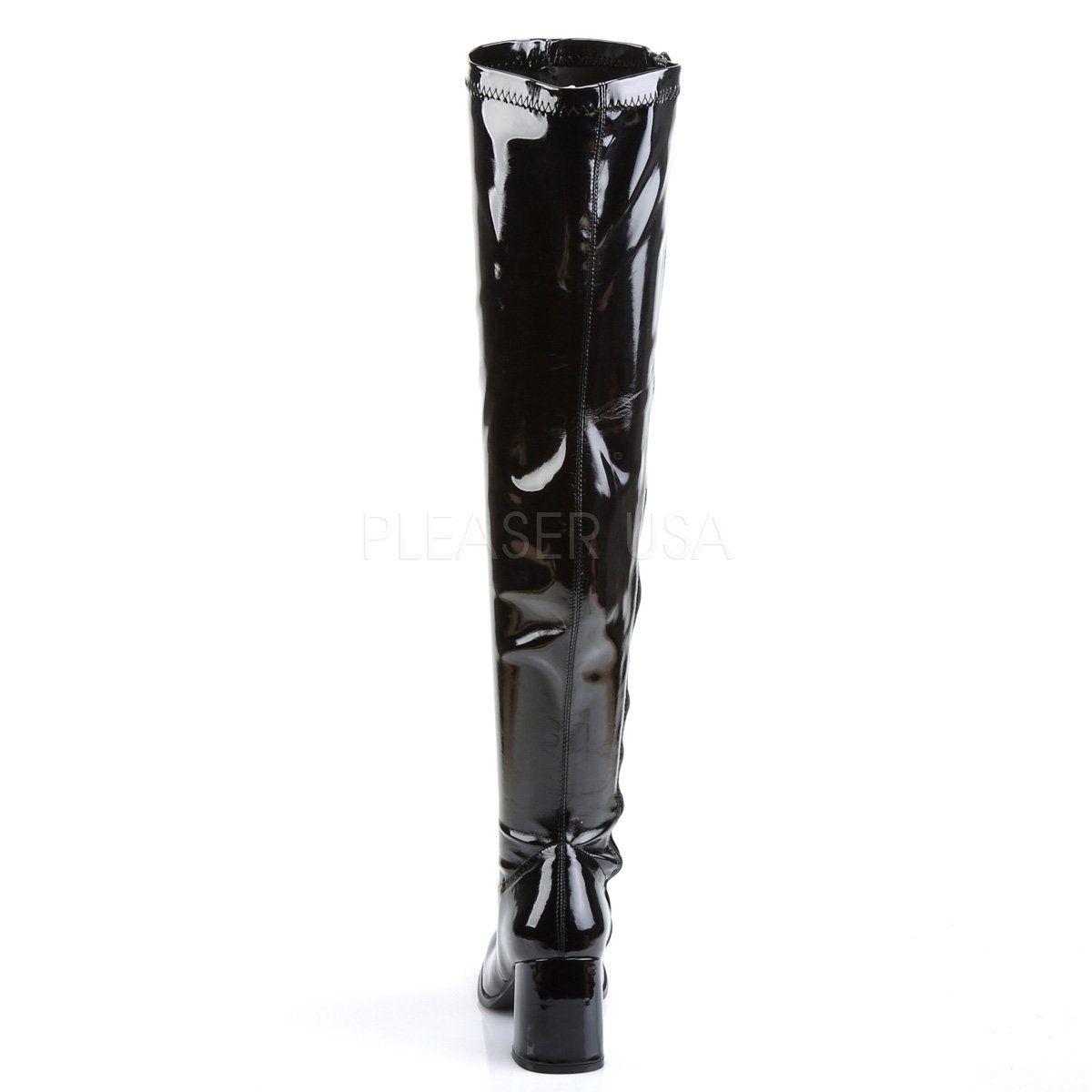 GOGO-3000 Black Stretch Patent Funtasma