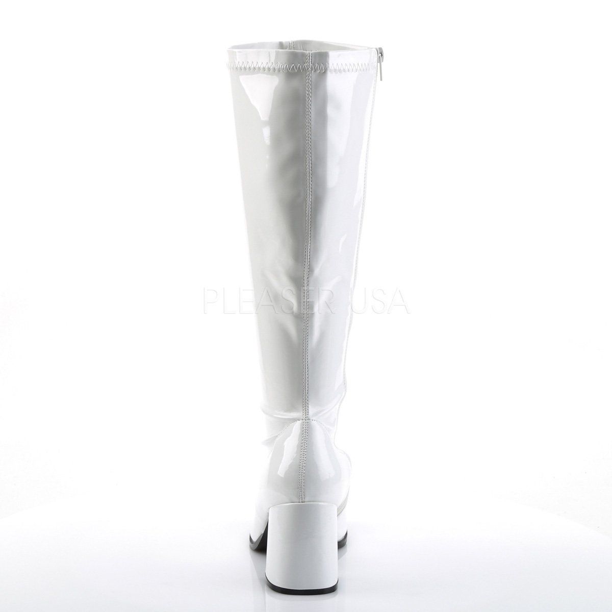 GOGO-300X White Stretch Patent Funtasma