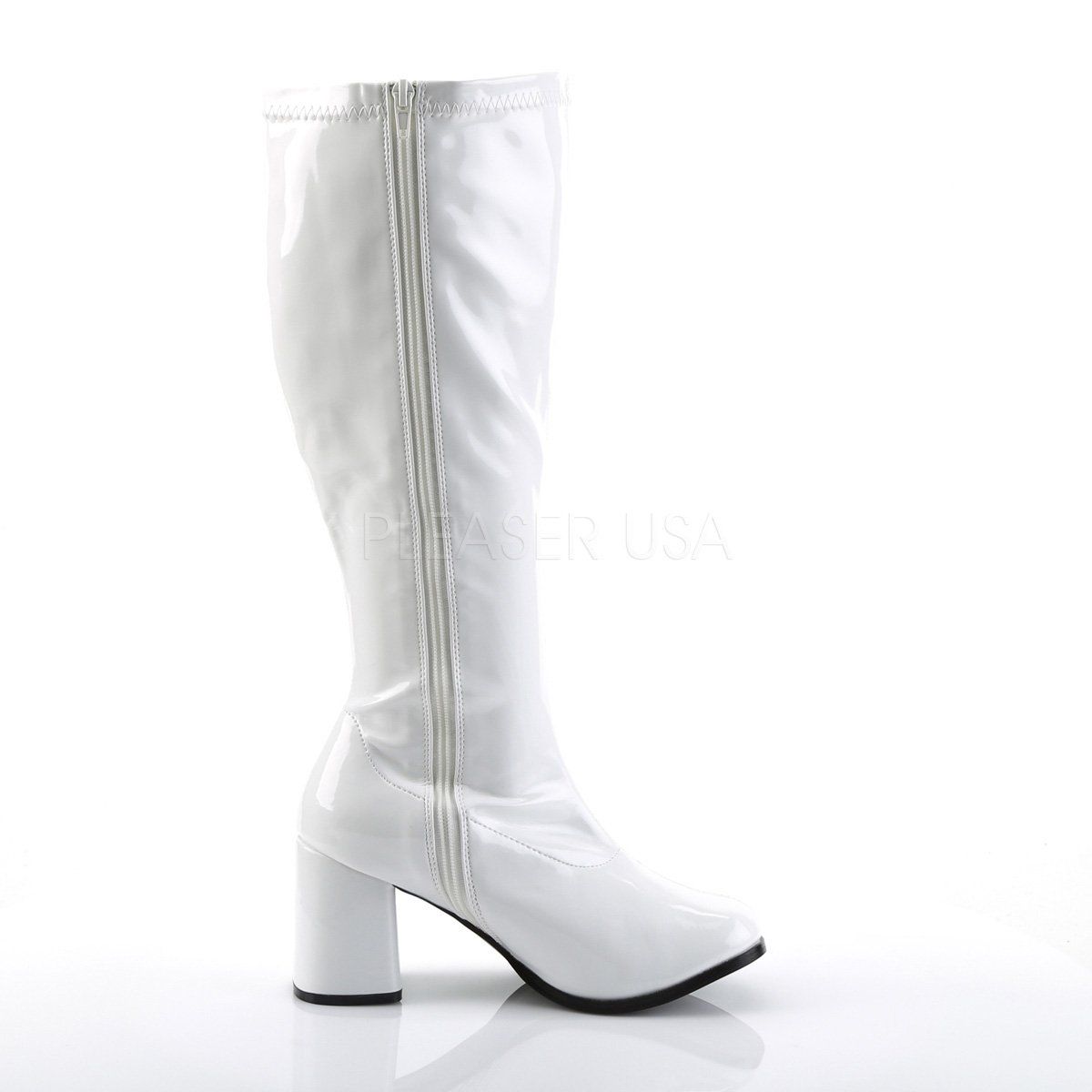 GOGO-300X White Stretch Patent Funtasma