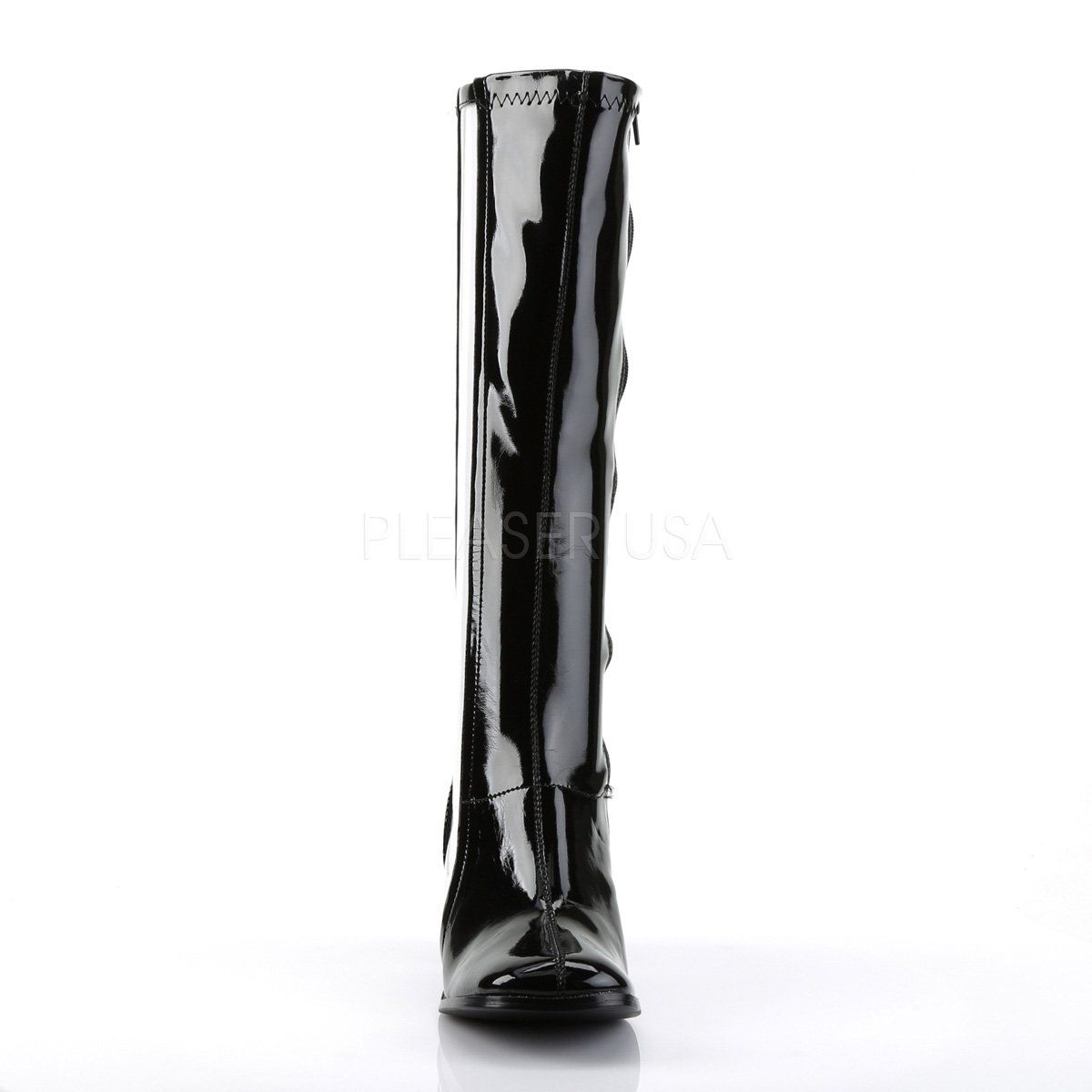 GOGO-303 Black Stretch Patent-Clear Tpu Funtasma