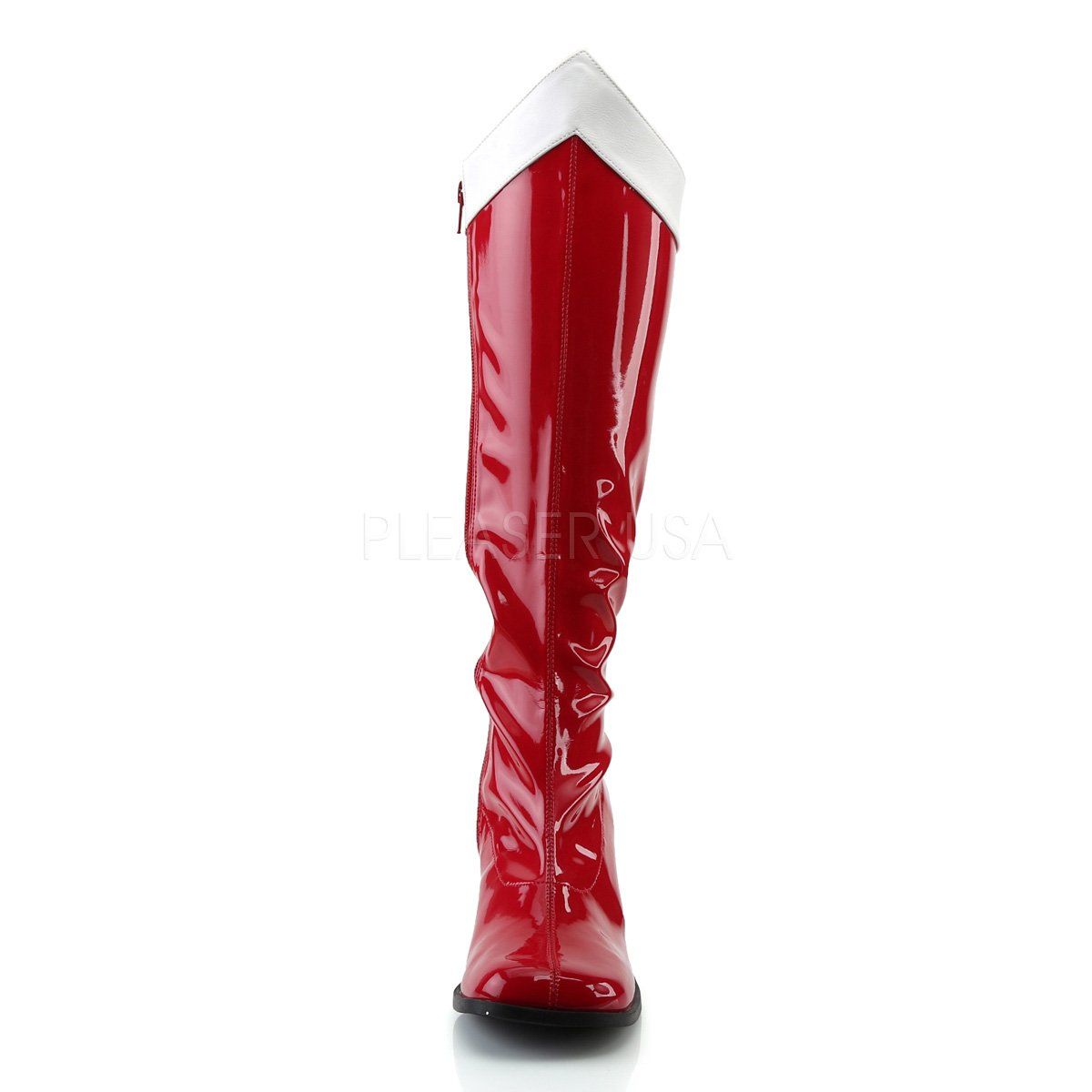 GOGO-306 Red-White Stretch Patent Funtasma