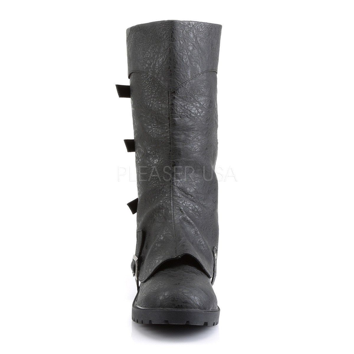 GOTHAM-105 Black Distressed Pu Funtasma