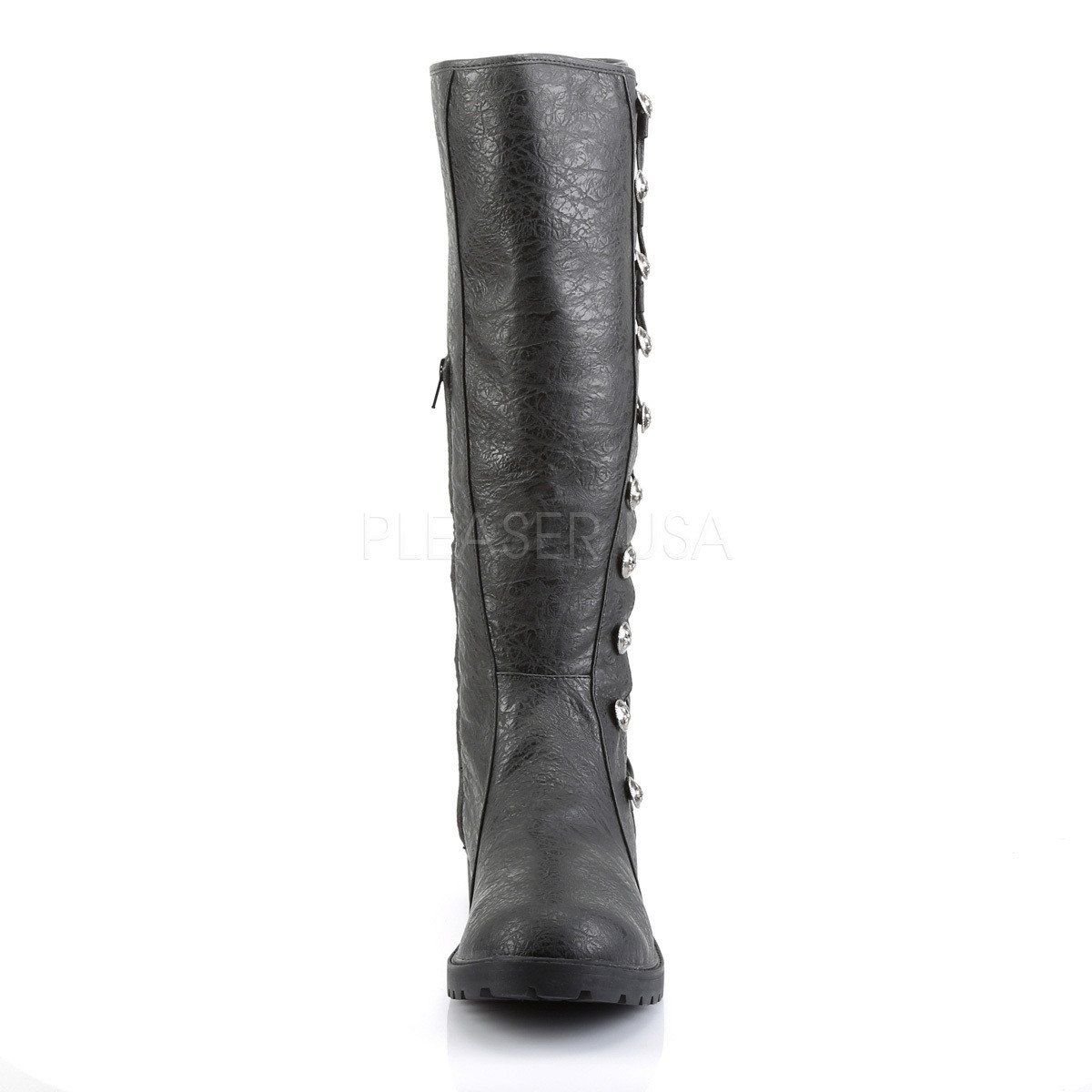 GOTHAM-109 Black Distressed Pu Funtasma