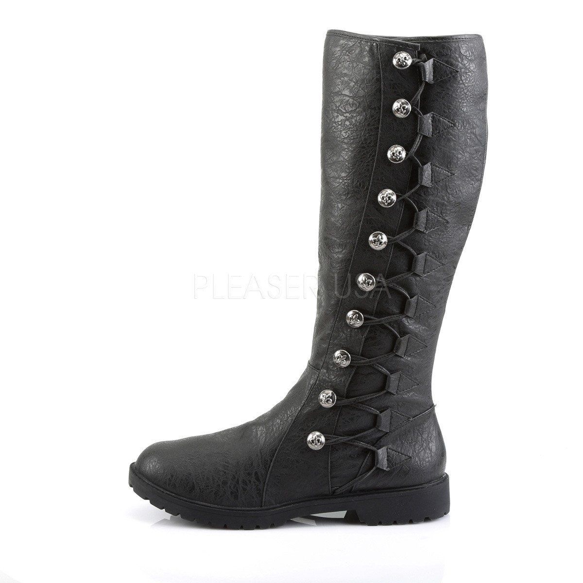 GOTHAM-109 Black Distressed Pu Funtasma