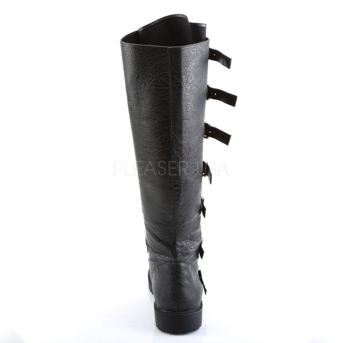 GOTHAM-110 Black Distressed Pu Funtasma
