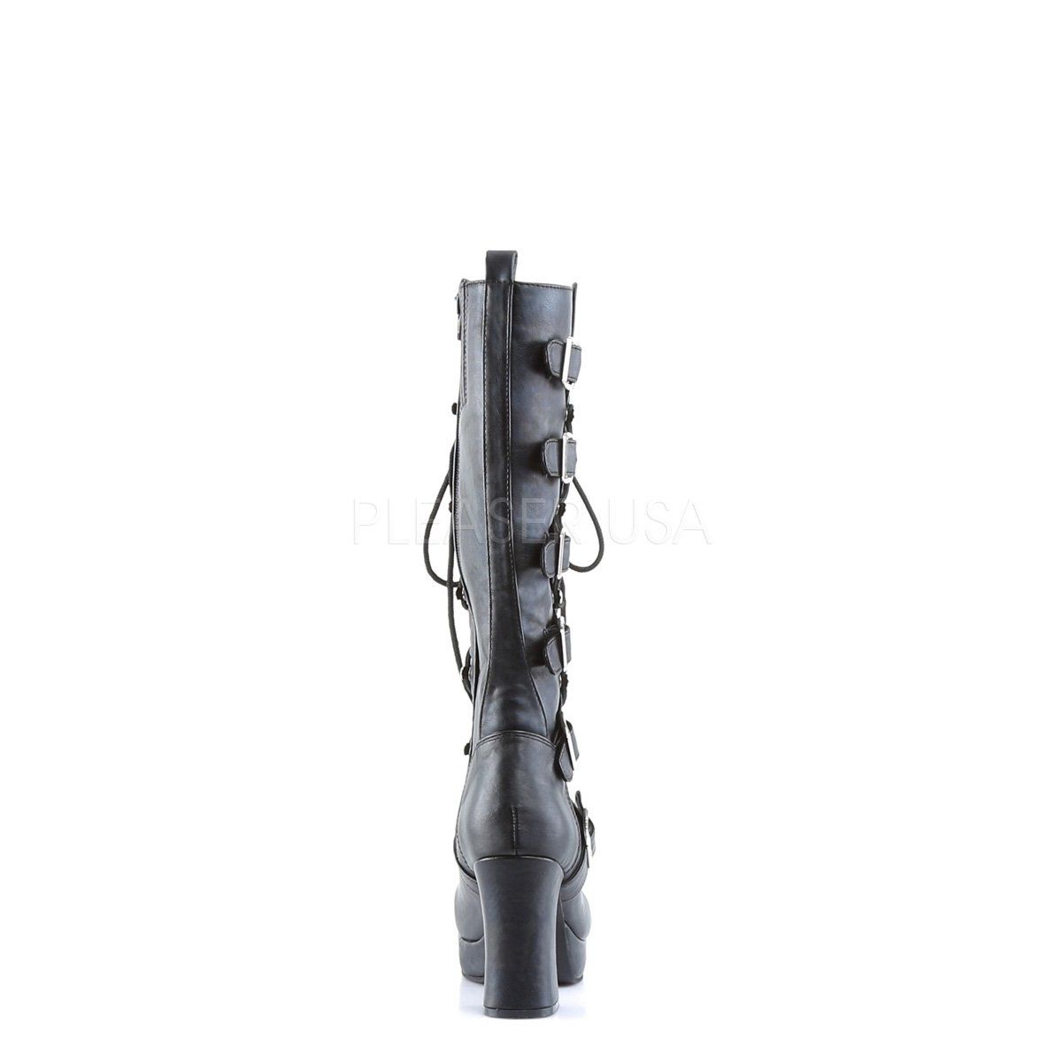 GOTHIKA-200 Black Vegan Leather Knee Boot Demonia