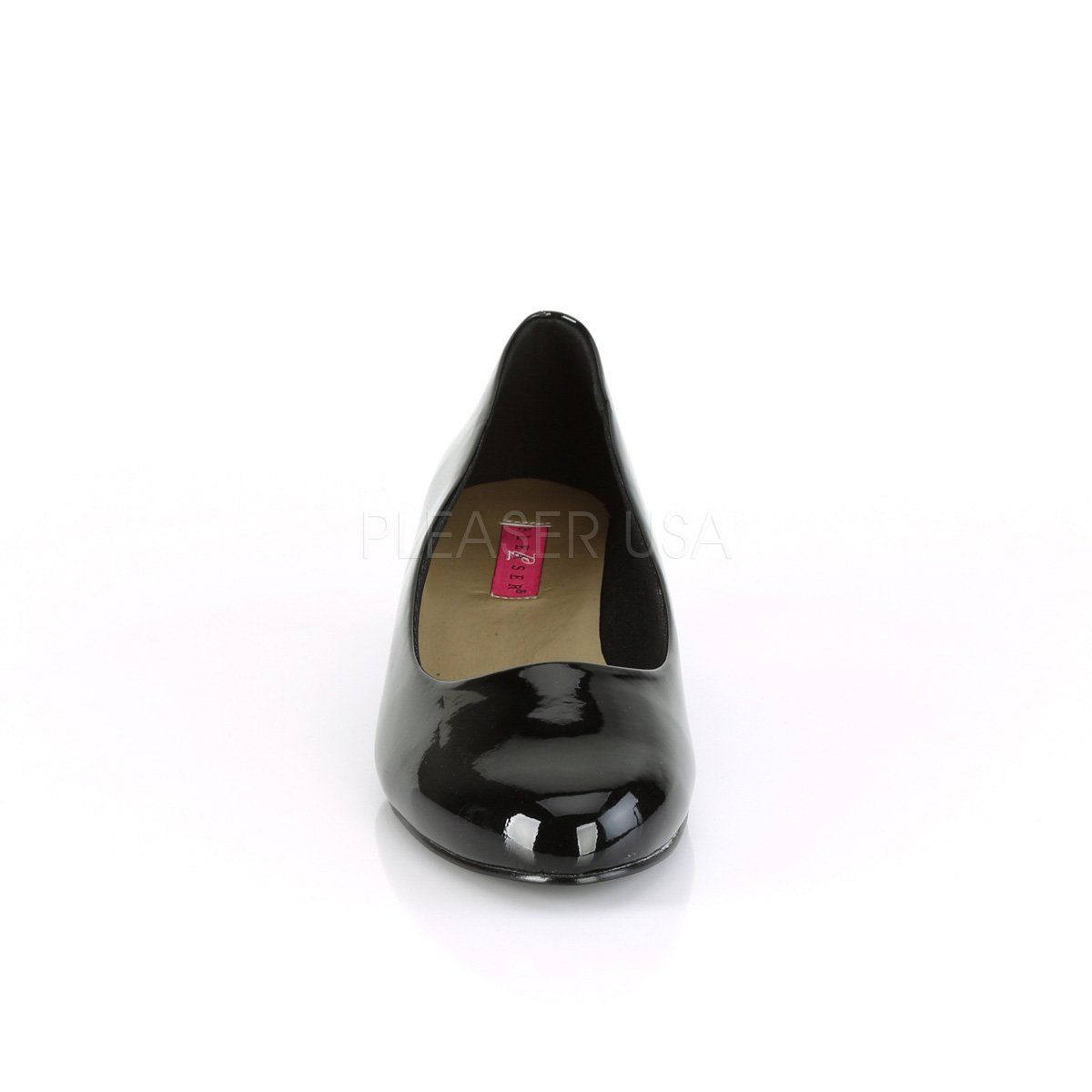 GWEN-01 Black Pat Pleaser Pink Label