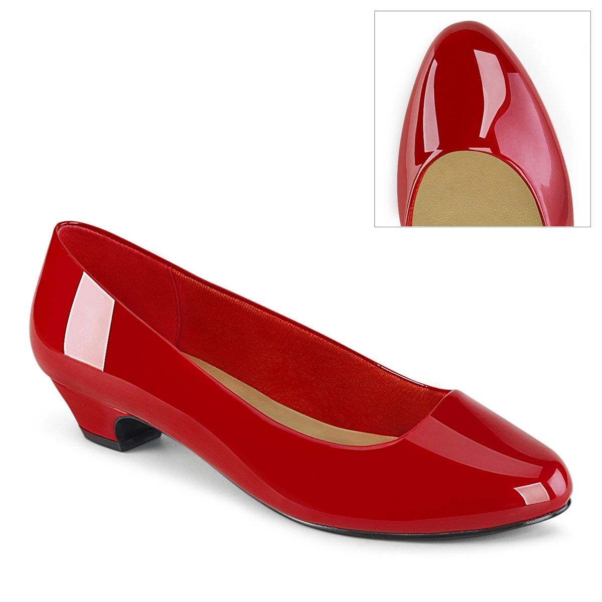 GWEN-01 Red Pat Pleaser Pink Label