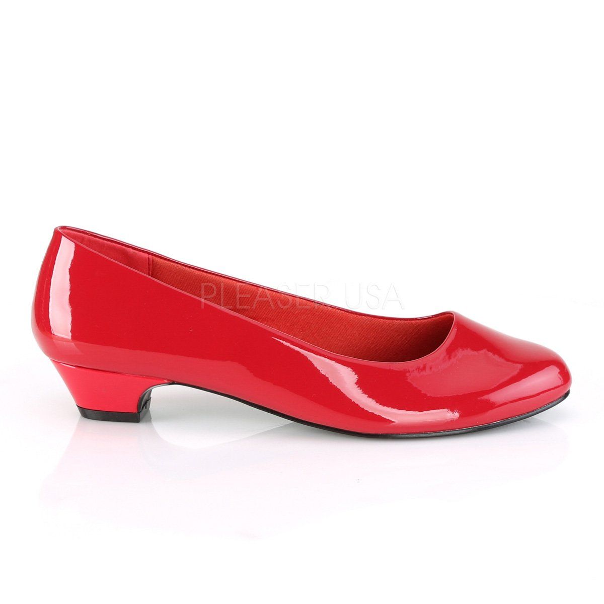 GWEN-01 Red Pat Pleaser Pink Label