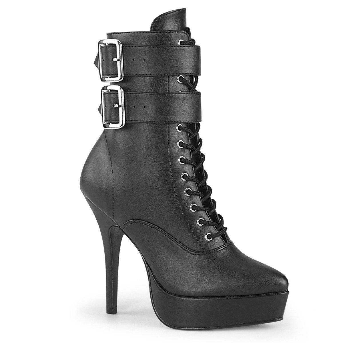 INDULGE-1026 Black Faux Leather Devious