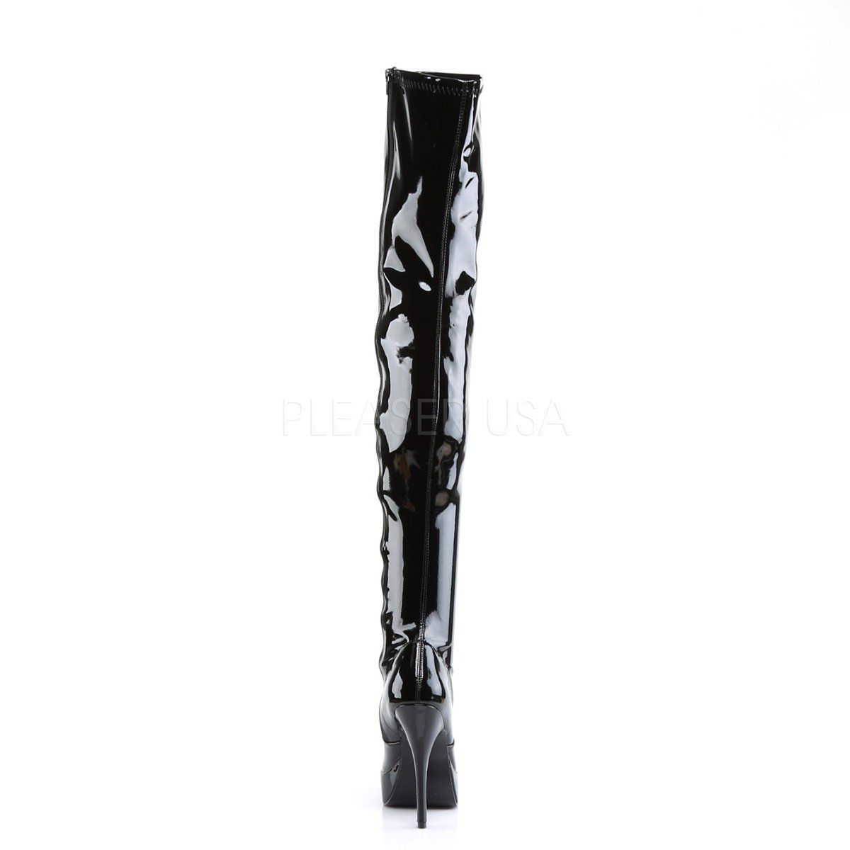 INDULGE-3000 Black Stretch Patent Devious