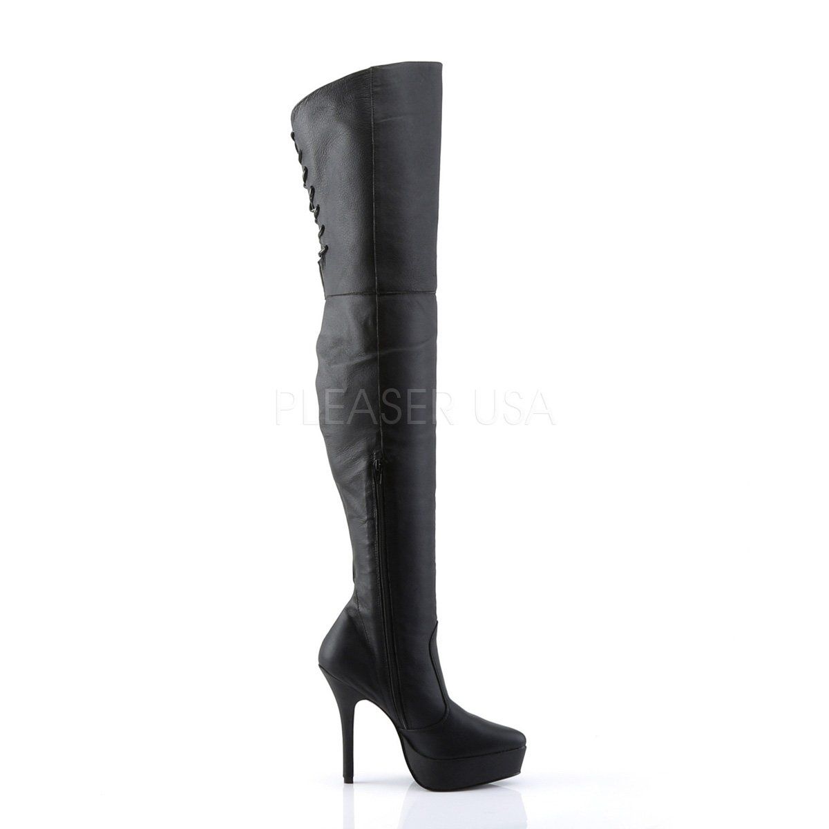 INDULGE-3011 Black Leather (P) Devious