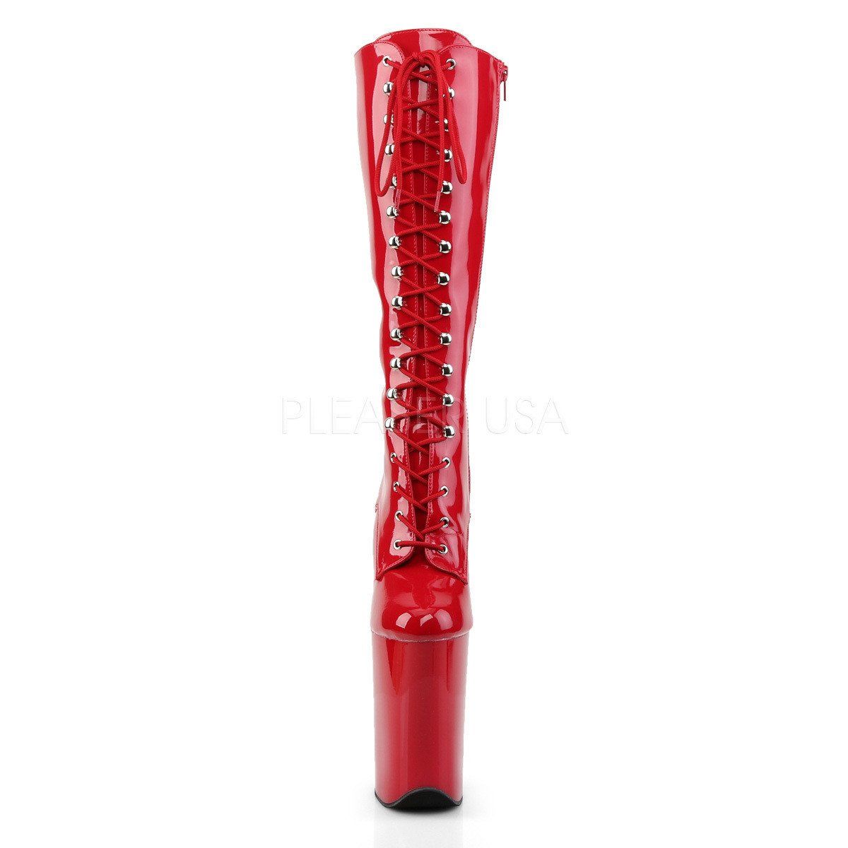INFINITY-2020 Red Patent Knee Boot Pleaser